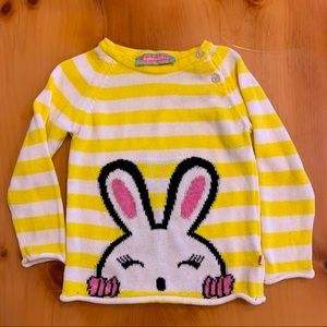 24 month 🐰 Bunny Sweater 🎀 Yellow striped